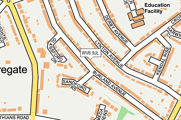 WV6 9JL map - OS OpenMap – Local (Ordnance Survey)