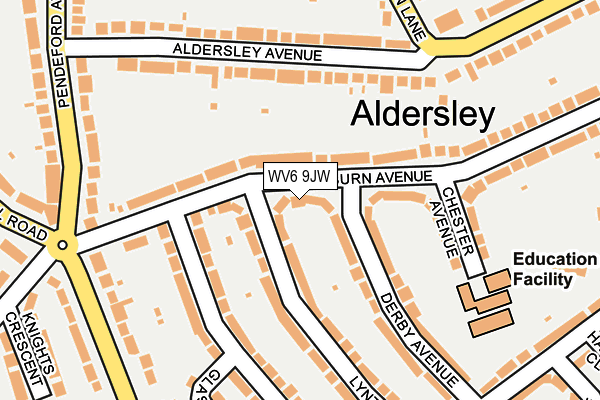 WV6 9JW map - OS OpenMap – Local (Ordnance Survey)