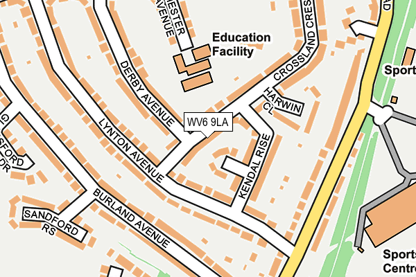 WV6 9LA map - OS OpenMap – Local (Ordnance Survey)