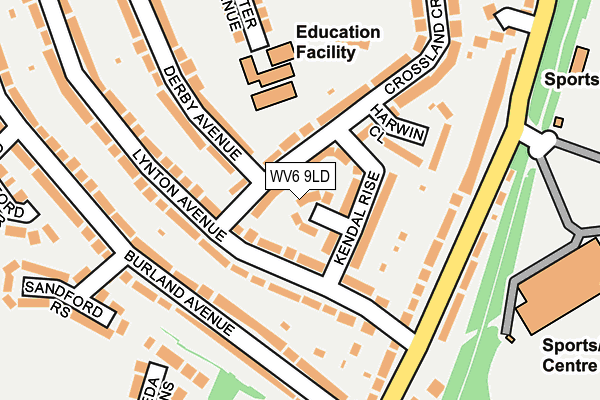 WV6 9LD map - OS OpenMap – Local (Ordnance Survey)