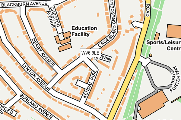 WV6 9LE map - OS OpenMap – Local (Ordnance Survey)
