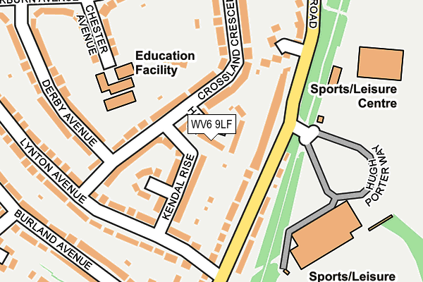 WV6 9LF map - OS OpenMap – Local (Ordnance Survey)