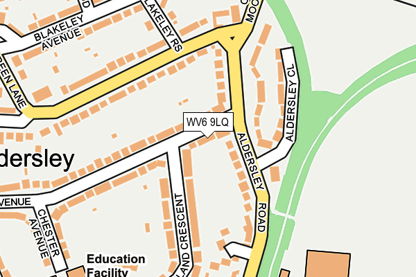 WV6 9LQ map - OS OpenMap – Local (Ordnance Survey)