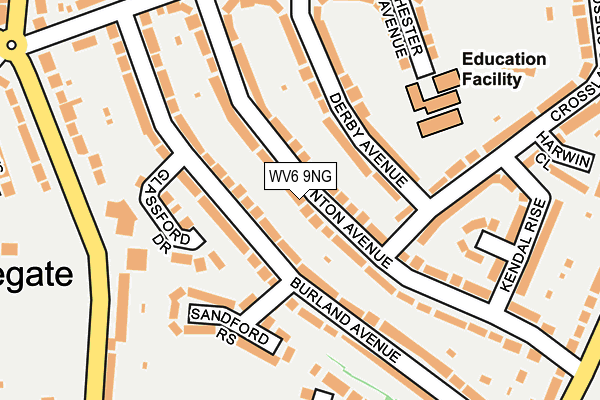 WV6 9NG map - OS OpenMap – Local (Ordnance Survey)