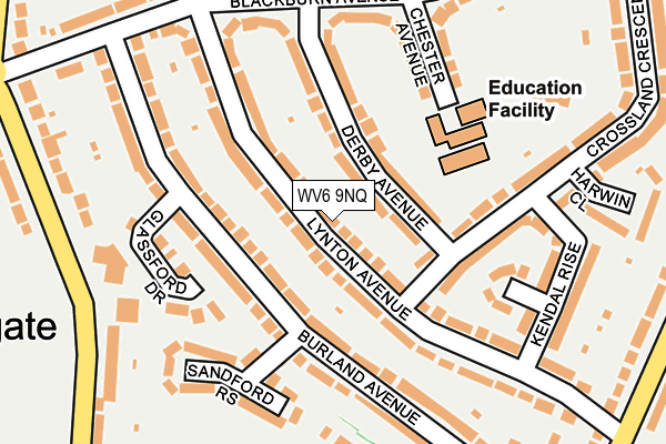 WV6 9NQ map - OS OpenMap – Local (Ordnance Survey)