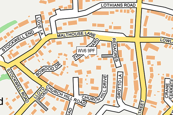 WV6 9PF map - OS OpenMap – Local (Ordnance Survey)