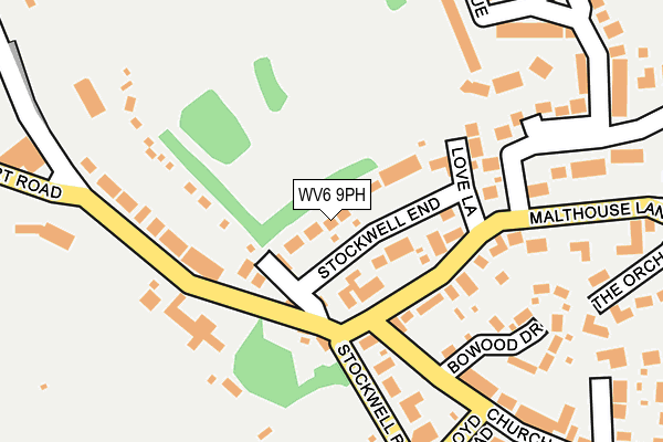 WV6 9PH map - OS OpenMap – Local (Ordnance Survey)
