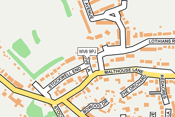WV6 9PJ map - OS OpenMap – Local (Ordnance Survey)