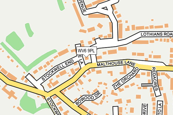 WV6 9PL map - OS OpenMap – Local (Ordnance Survey)