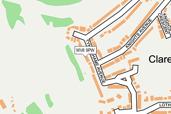 WV6 9PW map - OS OpenMap – Local (Ordnance Survey)
