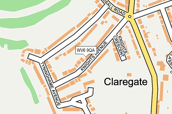 WV6 9QA map - OS OpenMap – Local (Ordnance Survey)