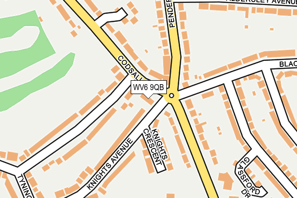 WV6 9QB map - OS OpenMap – Local (Ordnance Survey)