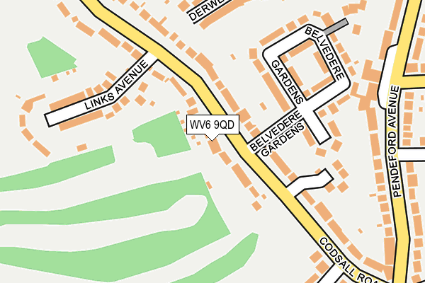 WV6 9QD map - OS OpenMap – Local (Ordnance Survey)