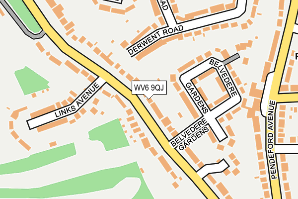 WV6 9QJ map - OS OpenMap – Local (Ordnance Survey)