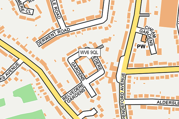 WV6 9QL map - OS OpenMap – Local (Ordnance Survey)