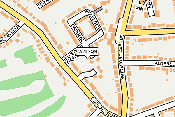 WV6 9QN map - OS OpenMap – Local (Ordnance Survey)