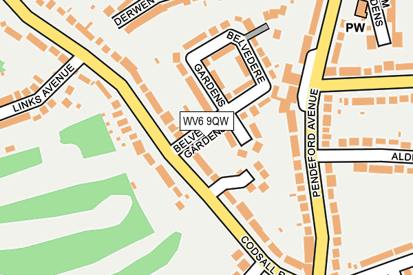 WV6 9QW map - OS OpenMap – Local (Ordnance Survey)