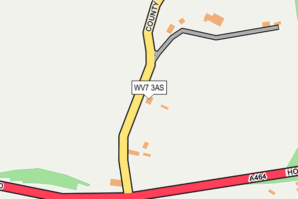 WV7 3AS map - OS OpenMap – Local (Ordnance Survey)