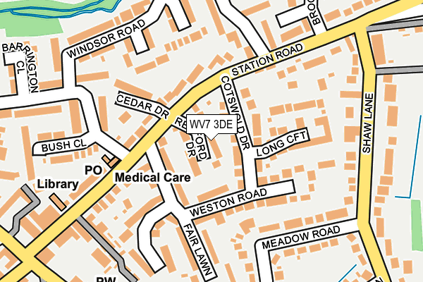 WV7 3DE map - OS OpenMap – Local (Ordnance Survey)