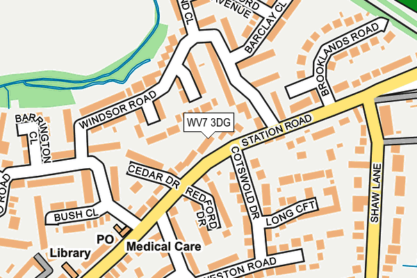 WV7 3DG map - OS OpenMap – Local (Ordnance Survey)
