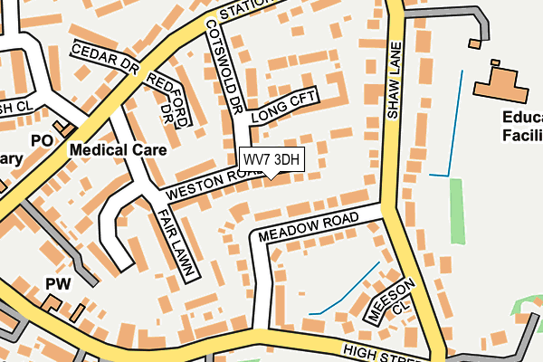 WV7 3DH map - OS OpenMap – Local (Ordnance Survey)