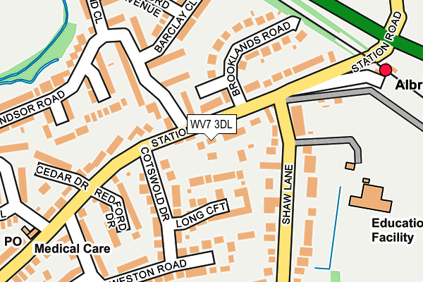 WV7 3DL map - OS OpenMap – Local (Ordnance Survey)