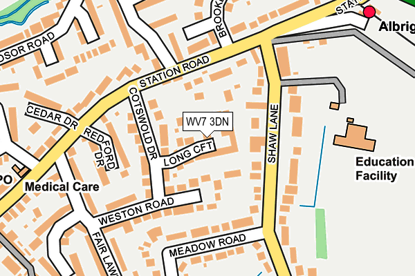 WV7 3DN map - OS OpenMap – Local (Ordnance Survey)