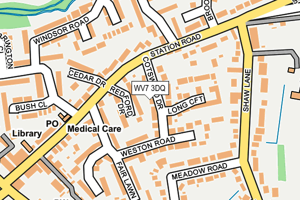 WV7 3DQ map - OS OpenMap – Local (Ordnance Survey)