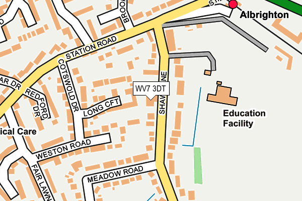 WV7 3DT map - OS OpenMap – Local (Ordnance Survey)