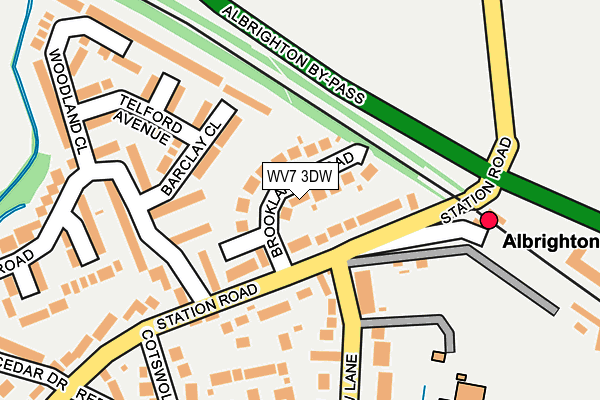 WV7 3DW map - OS OpenMap – Local (Ordnance Survey)