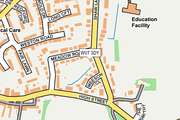 WV7 3DY map - OS OpenMap – Local (Ordnance Survey)
