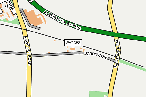 WV7 3ES map - OS OpenMap – Local (Ordnance Survey)