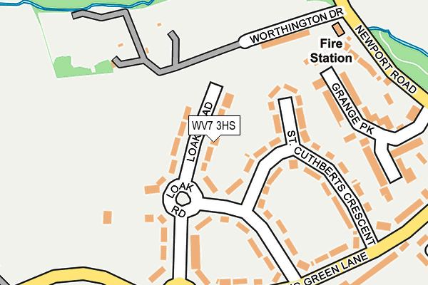 WV7 3HS map - OS OpenMap – Local (Ordnance Survey)