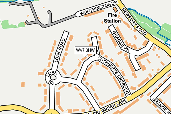 WV7 3HW map - OS OpenMap – Local (Ordnance Survey)