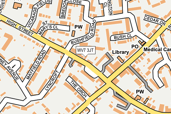 WV7 3JT map - OS OpenMap – Local (Ordnance Survey)