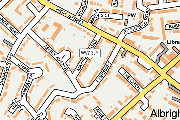 WV7 3JY map - OS OpenMap – Local (Ordnance Survey)