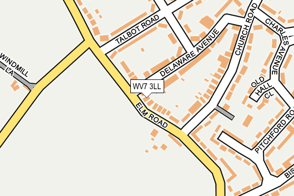 WV7 3LL map - OS OpenMap – Local (Ordnance Survey)