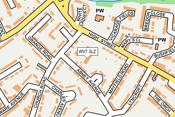 WV7 3LZ map - OS OpenMap – Local (Ordnance Survey)