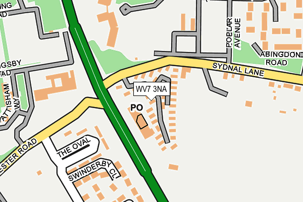 WV7 3NA map - OS OpenMap – Local (Ordnance Survey)