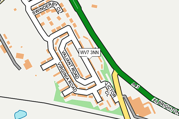 WV7 3NN map - OS OpenMap – Local (Ordnance Survey)