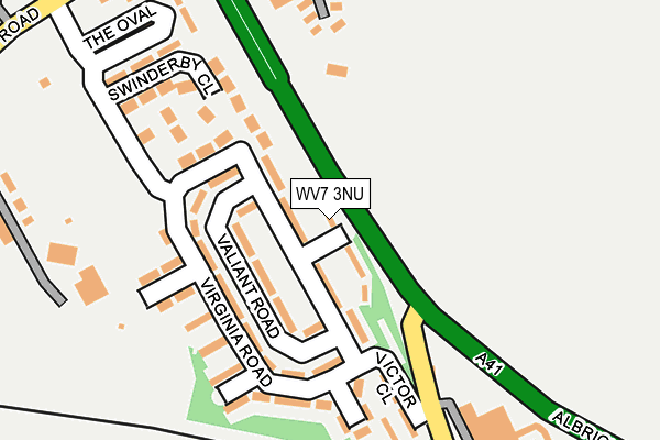 WV7 3NU map - OS OpenMap – Local (Ordnance Survey)