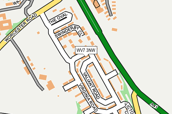 WV7 3NW map - OS OpenMap – Local (Ordnance Survey)