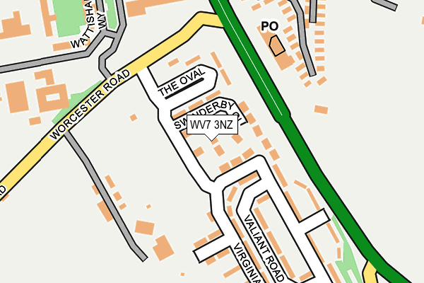WV7 3NZ map - OS OpenMap – Local (Ordnance Survey)
