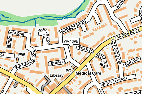 WV7 3PE map - OS OpenMap – Local (Ordnance Survey)