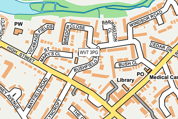 WV7 3PG map - OS OpenMap – Local (Ordnance Survey)