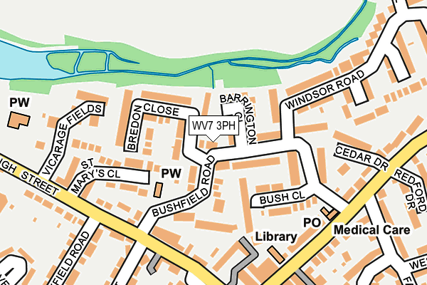 WV7 3PH map - OS OpenMap – Local (Ordnance Survey)