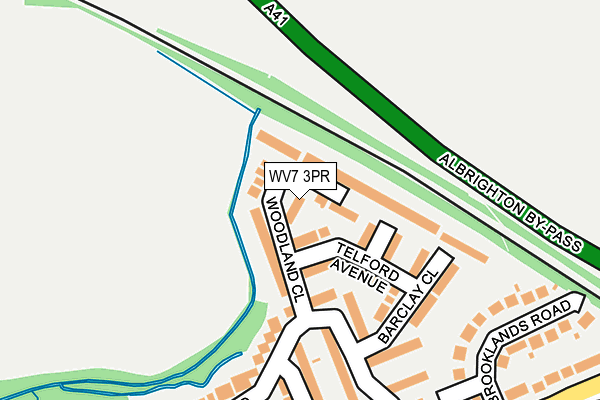 WV7 3PR map - OS OpenMap – Local (Ordnance Survey)