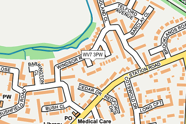 WV7 3PW map - OS OpenMap – Local (Ordnance Survey)