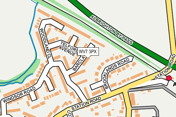 WV7 3PX map - OS OpenMap – Local (Ordnance Survey)