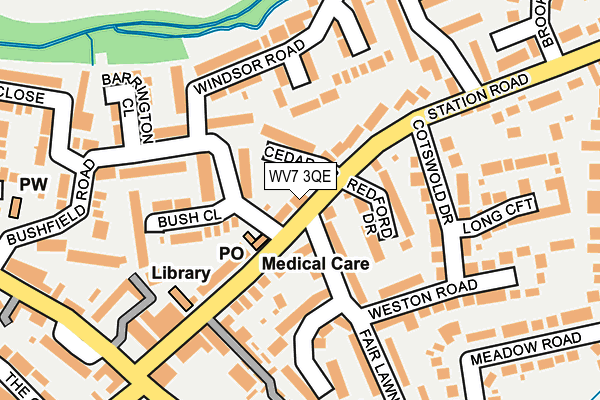 WV7 3QE map - OS OpenMap – Local (Ordnance Survey)